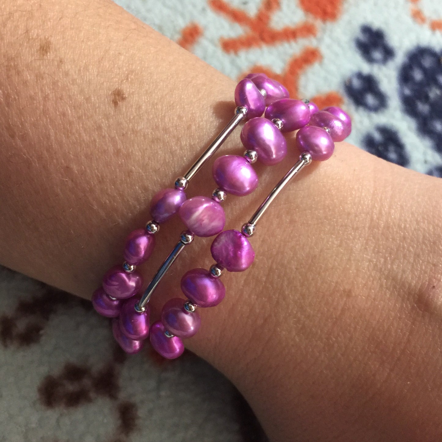Nugget Pearl Wrap Bracelet
