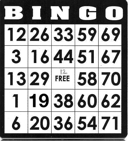 Game, Bingo: 9/19 at 3pm EST