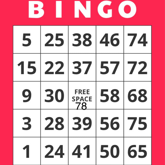 Game, Bingo: 9/19 at 3pm EST