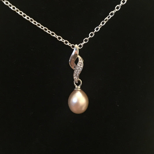 Water Drop Single-Pendant Mounting (Sterling silver)