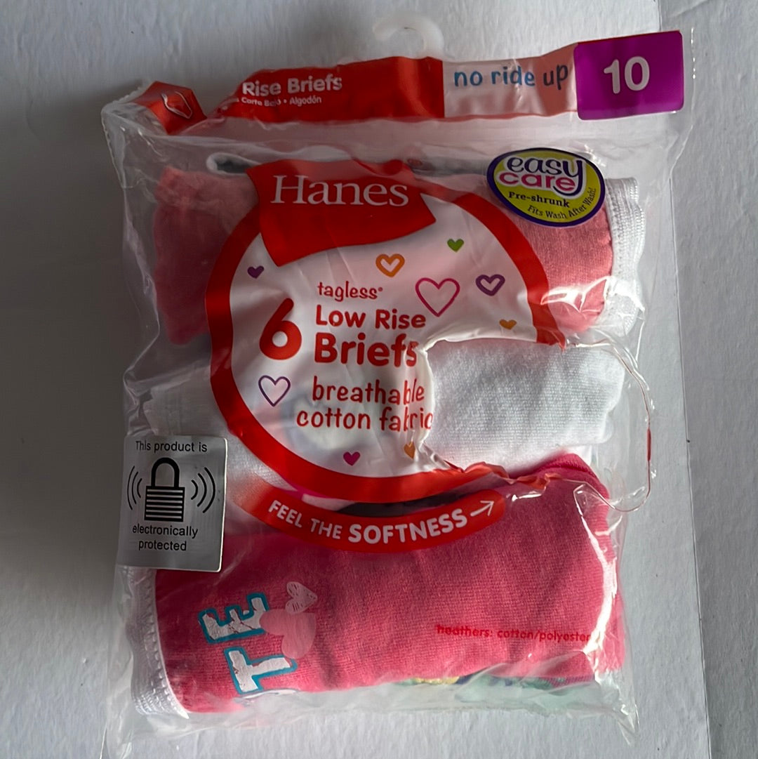 Girl’s Hanes Low Rise Briefs Underwear