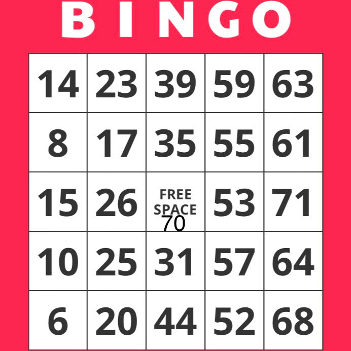 Game, Bingo: 9/19 at 3pm EST