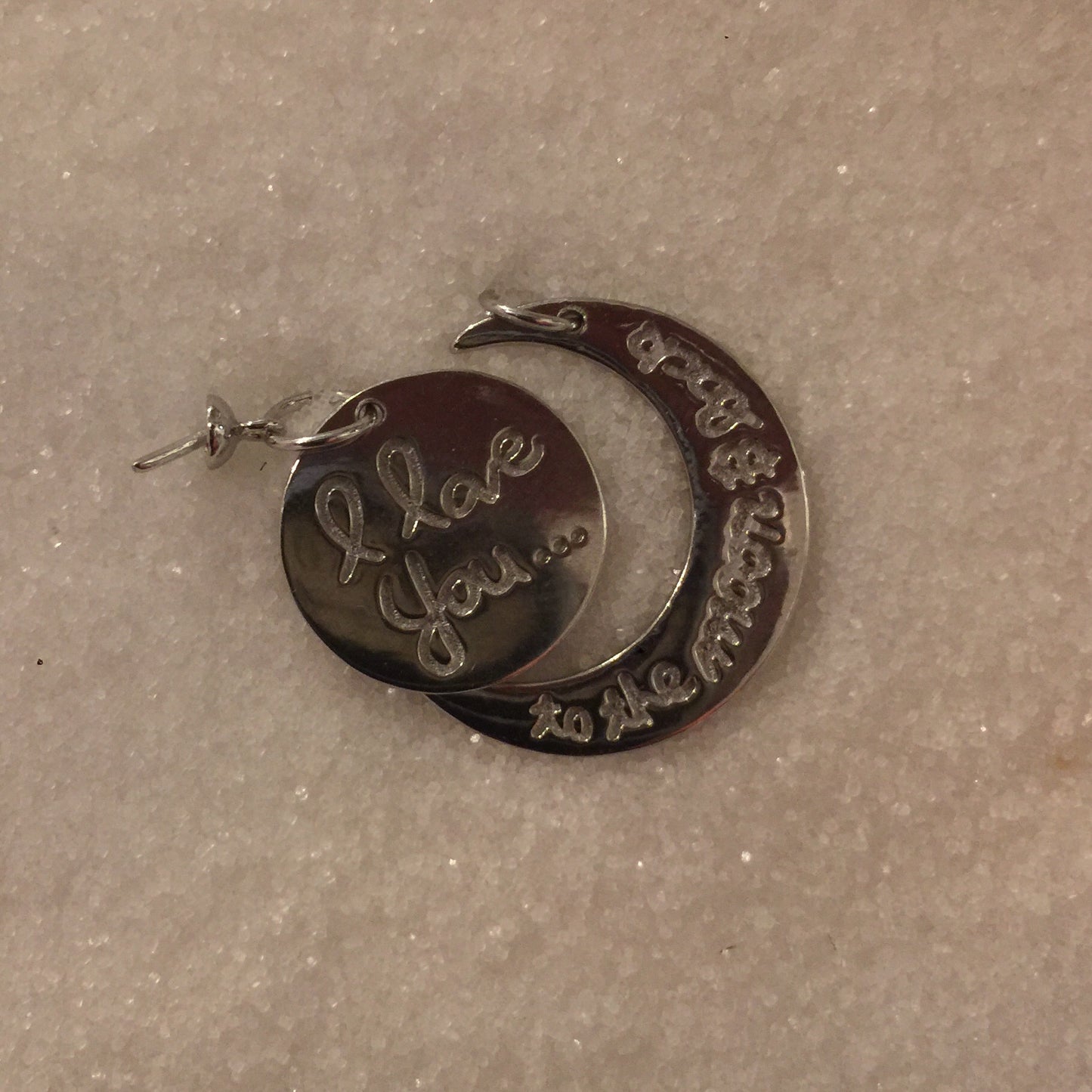 Moon & Back Love Single-Pearl Pendant Mounting (Sterling silver)