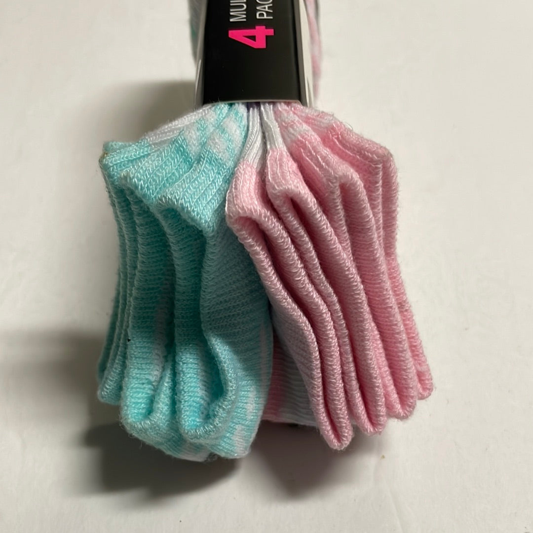 Girl’s No Show Socks, 4 Ct