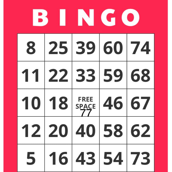 Game, Bingo: 9/19 at 3pm EST