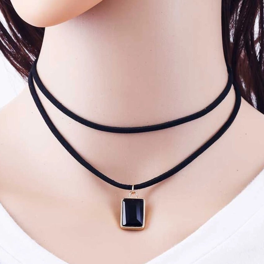 Multi Layer Black Choker