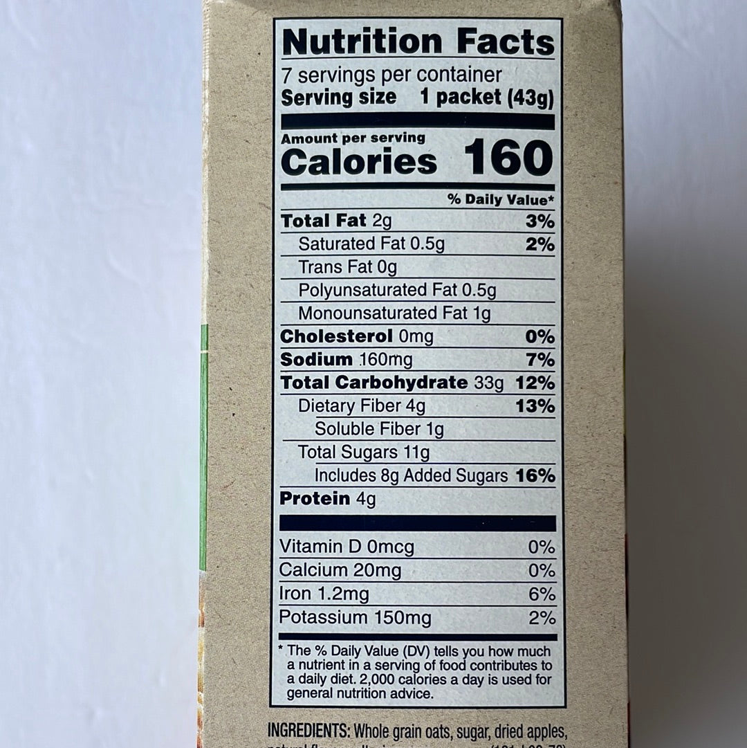 Quaker Instant Oatmeal Apples & Cinnamon 10.6 Oz