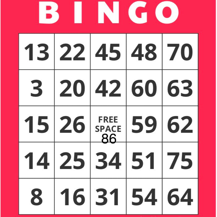 Game, Bingo: 9/19 at 3pm EST