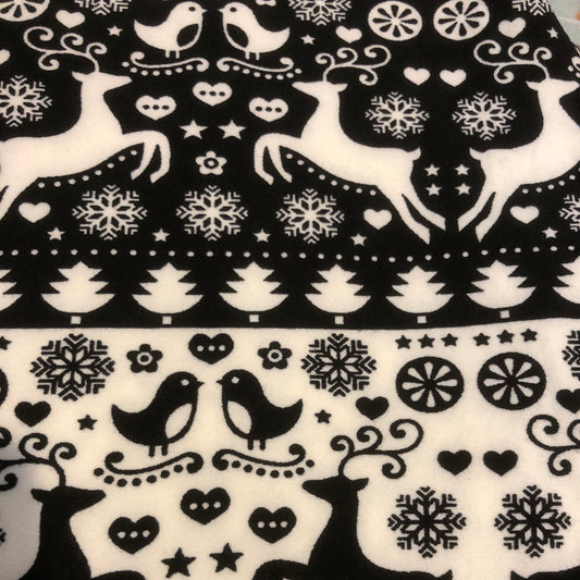 Leggings, Christmas Black and White Reindeer