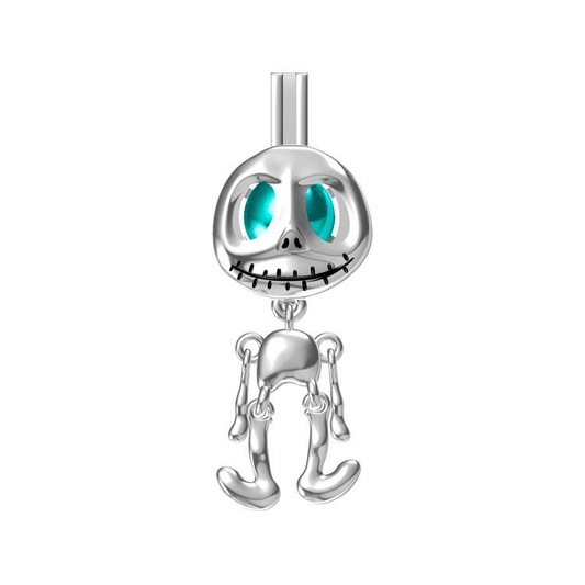 Jack Skeleton Single-Pearl Cage Pendant (Sterling Silver)