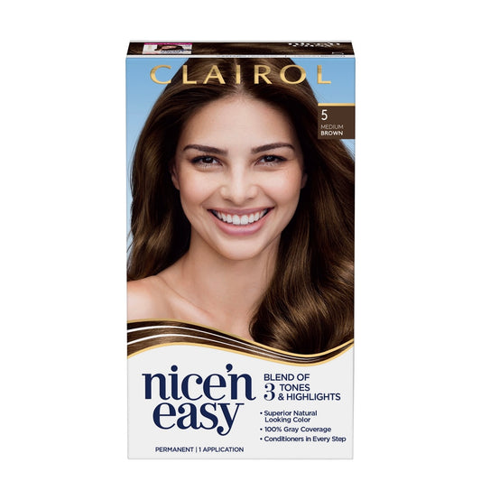 Clairol Nice'n Easy Permanent Hair Color Creme, 1 Application