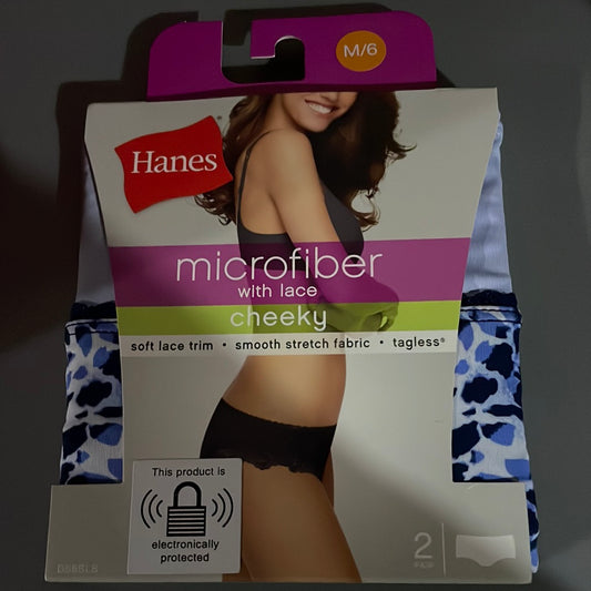 Women’s, Hanes Microfiber w/Lace Cheeky