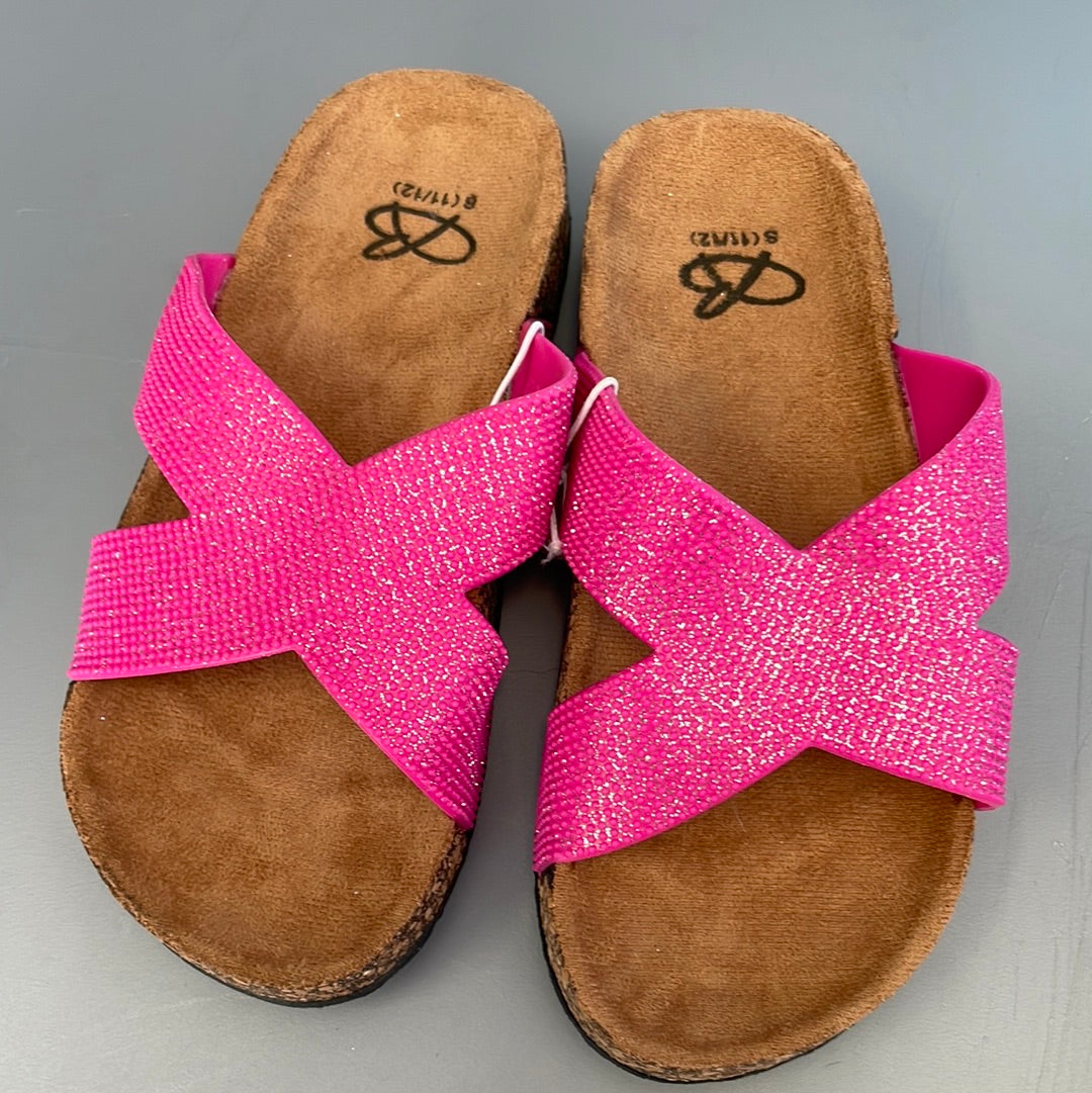 Youth Bobbie Brooks X-Strap Glitter Sandal