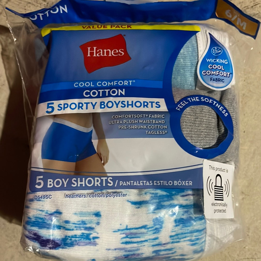 Hanes Women's Cool Comfort Microfiber Panties-Boyshorts, Briefs