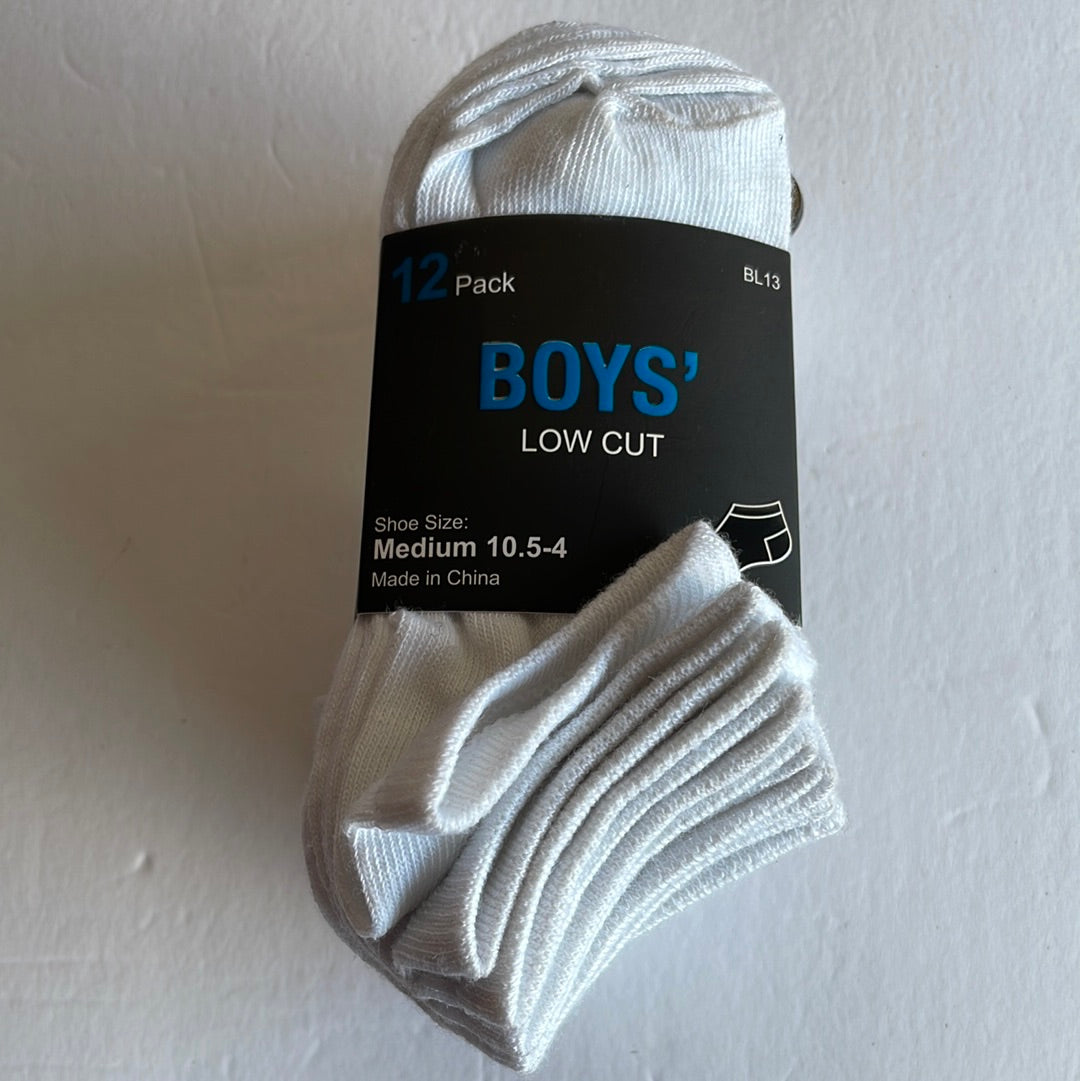 Boy’s Low Cut Socks, 12 Ct