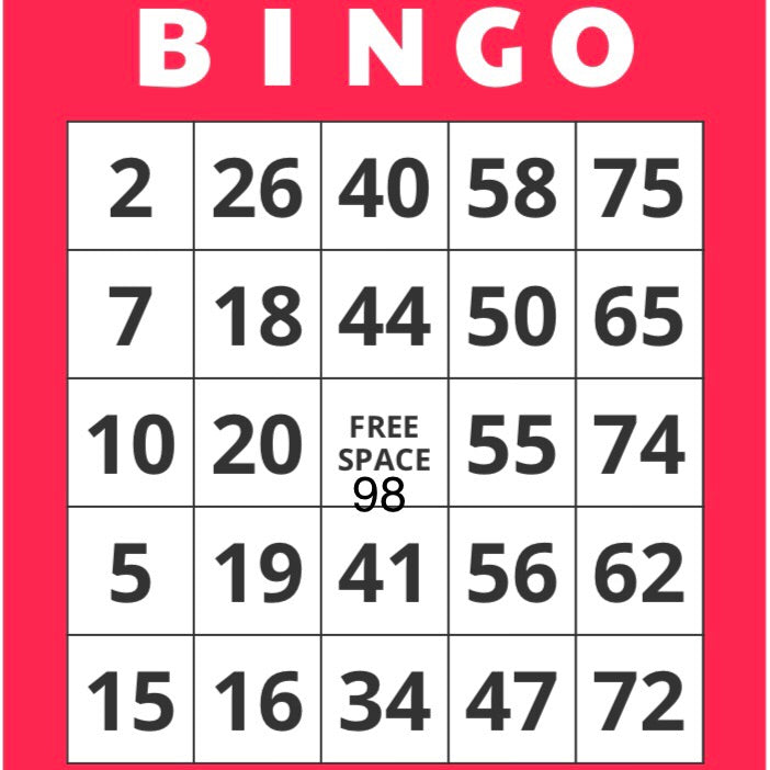 Game, Bingo: 9/19 at 3pm EST