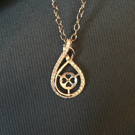 Infinity Basket Single-Pearl Pendant Mounting (Sterling silver)