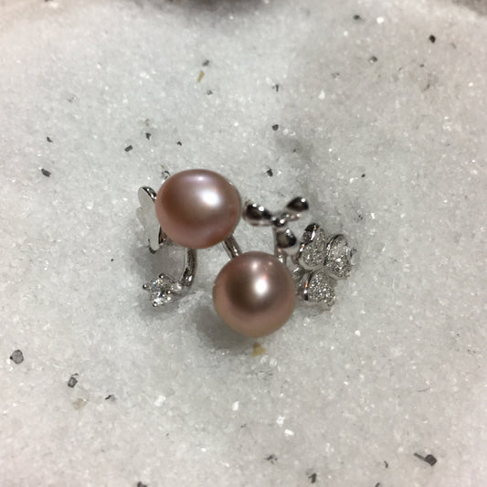 Butterfly Garden Double-Pearl Ring Mounting (Sterling silver)