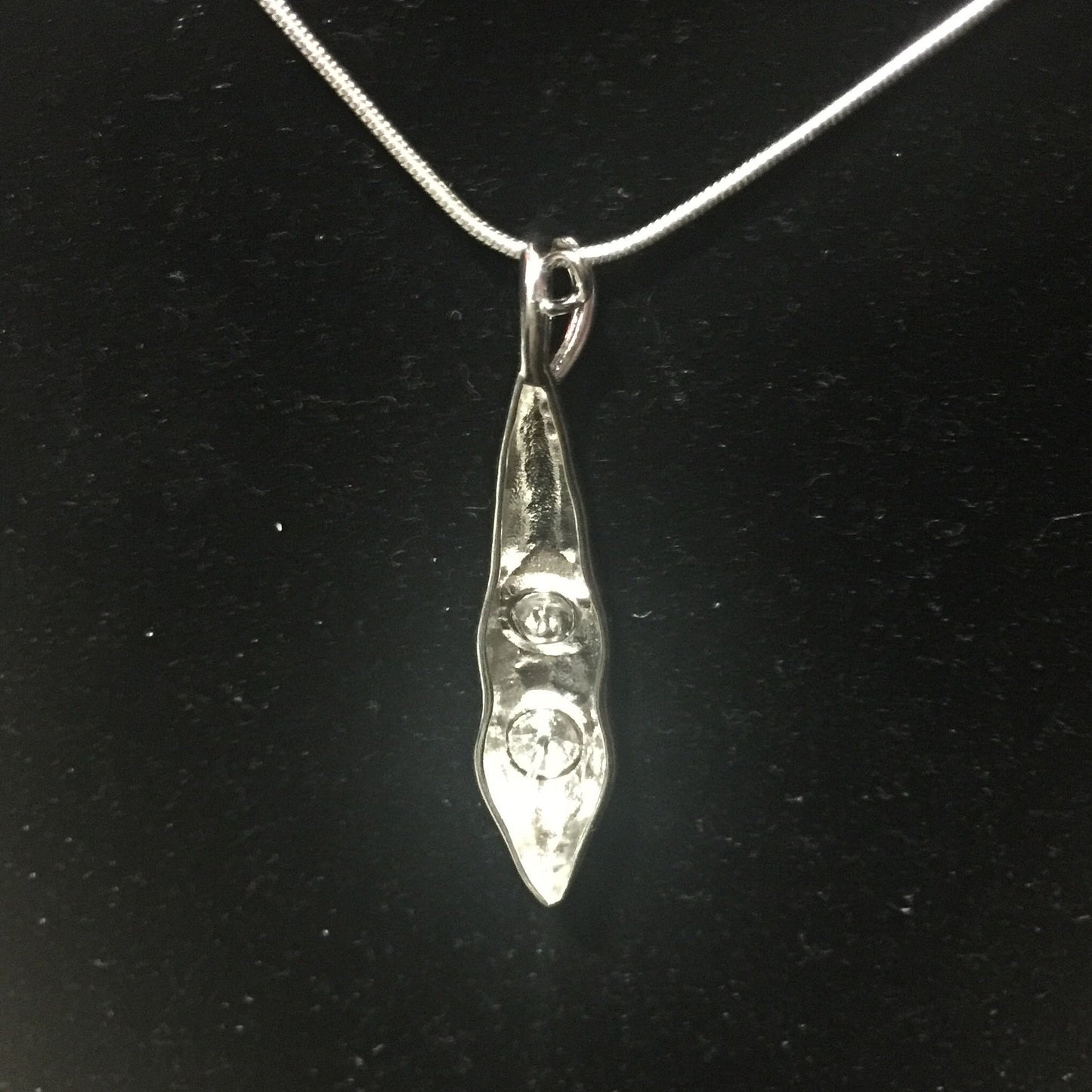 Two Peas In A Pod Double-Pearl Pendant Mounting (Sterling silver)