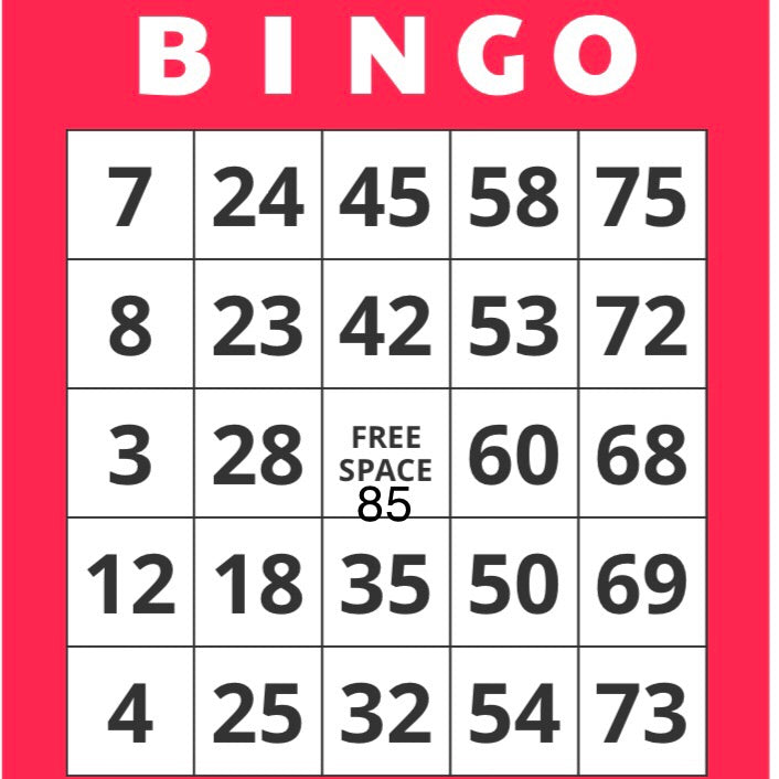 Game, Bingo: 9/19 at 3pm EST