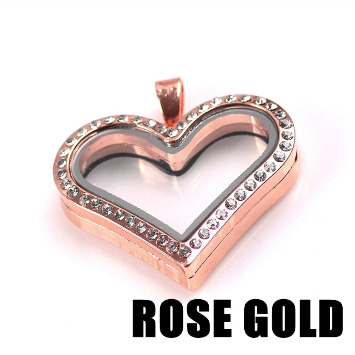 Floating Heart Locket w/Magnetic Closure