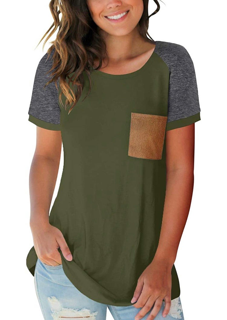 Tops, Color Block Short Sleeve