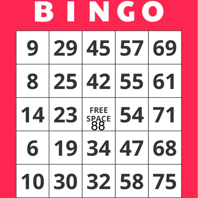 Game, Bingo: 9/19 at 3pm EST