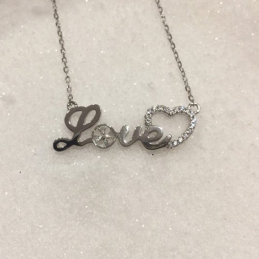 Love Single-Pearl Necklace Mounting (Sterling silver)