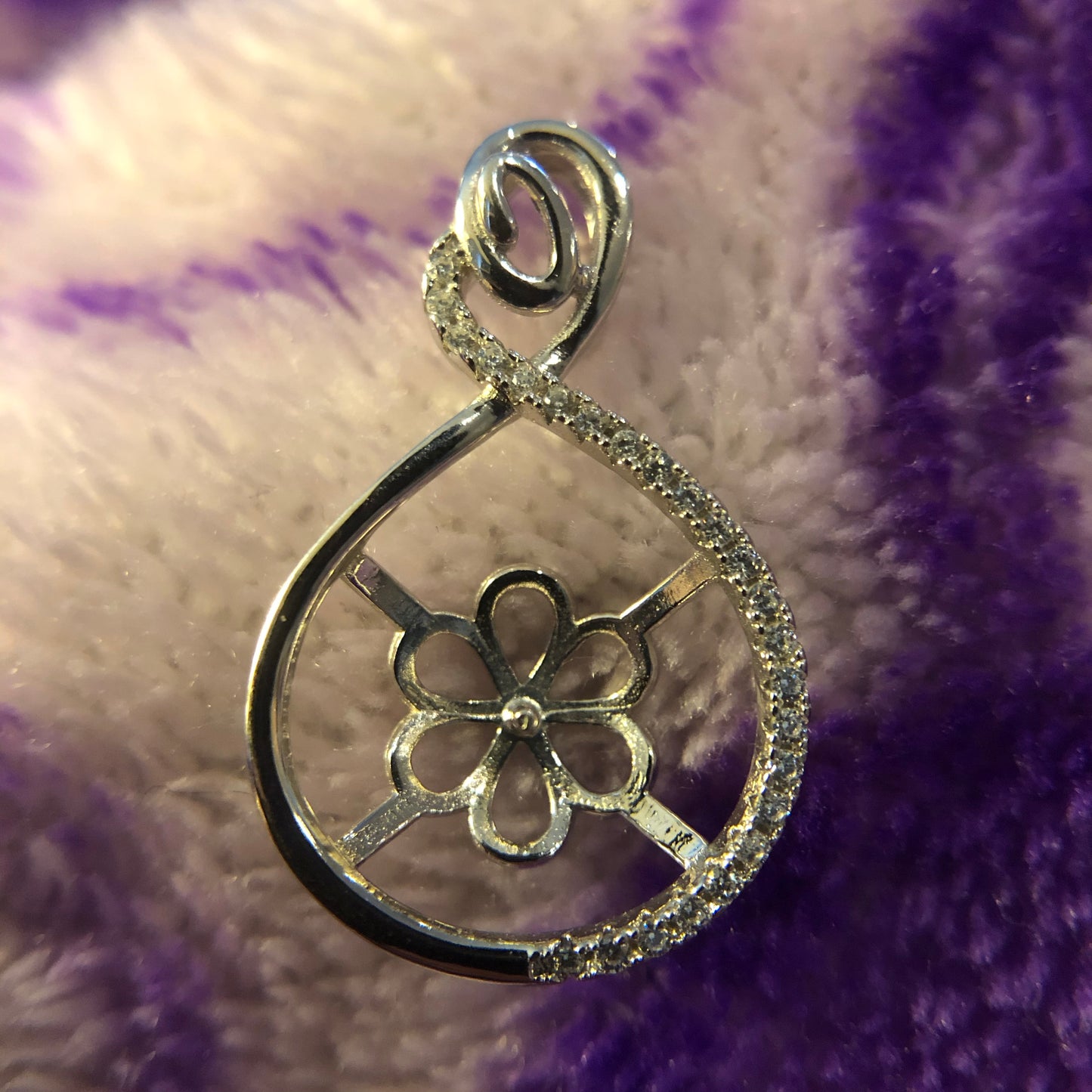 Misc Single-Pearl Pendant Mounting (Sterling silver)