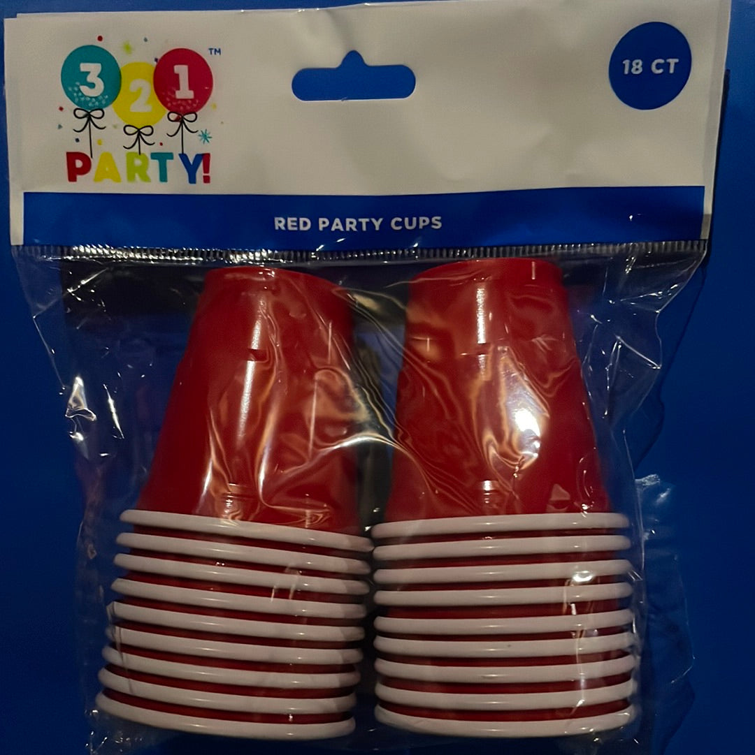 Mini Party Cups - Red