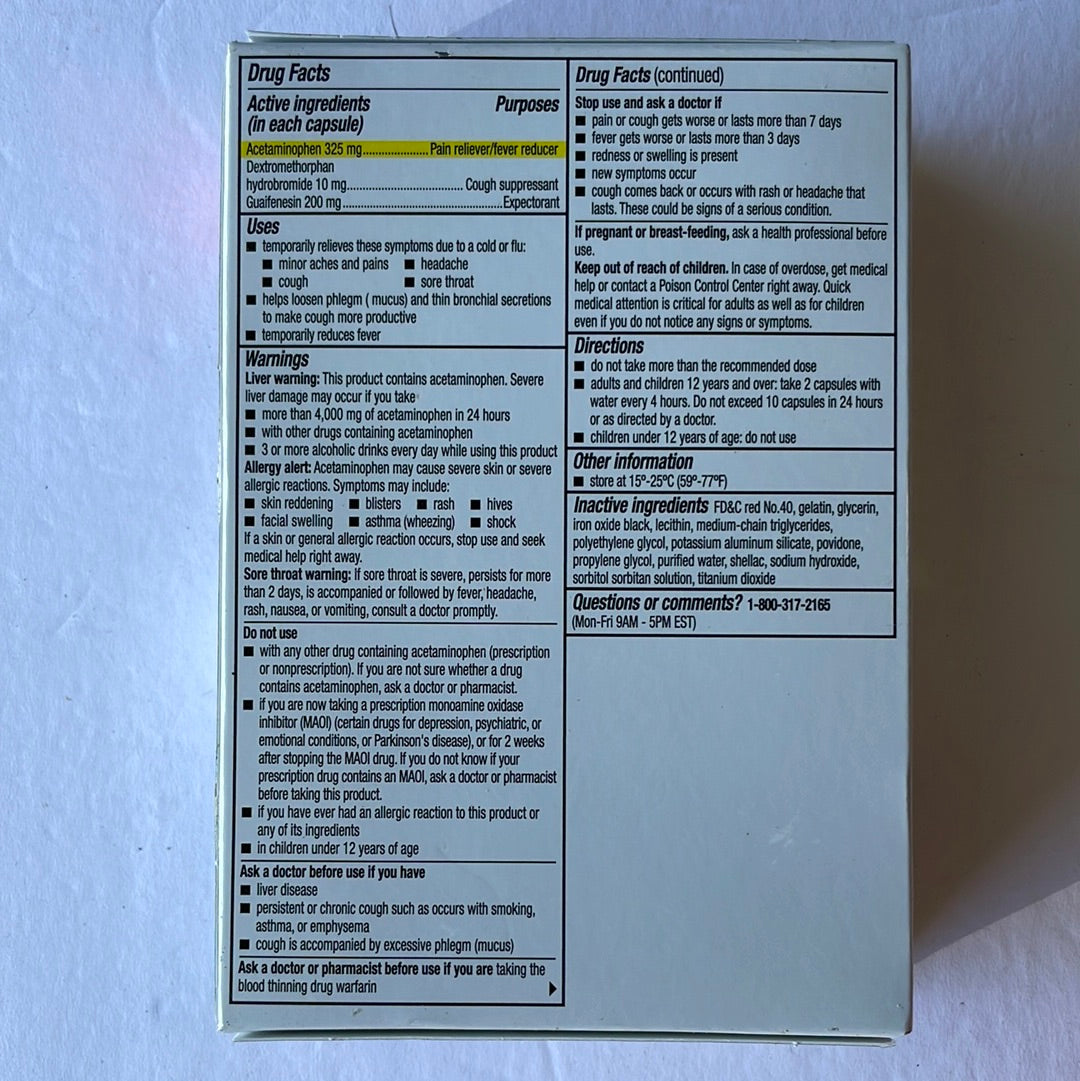 Coricidin HBP Maximum Strength Cold, Cough, and Flu Liquid Gels, 24 ct