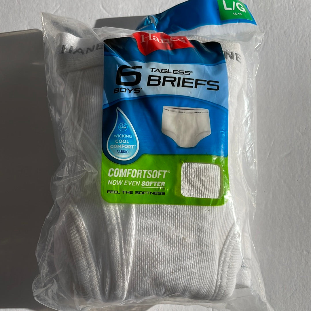 Boy’s Hanes White Briefs