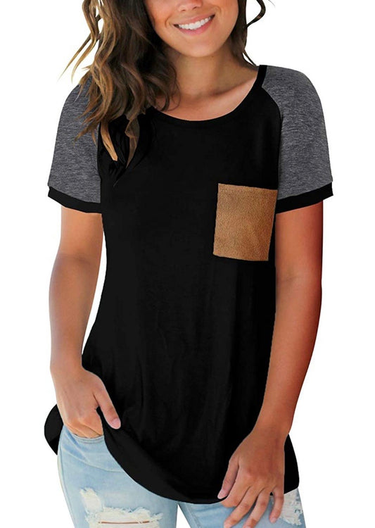 Tops, Color Block Short Sleeve