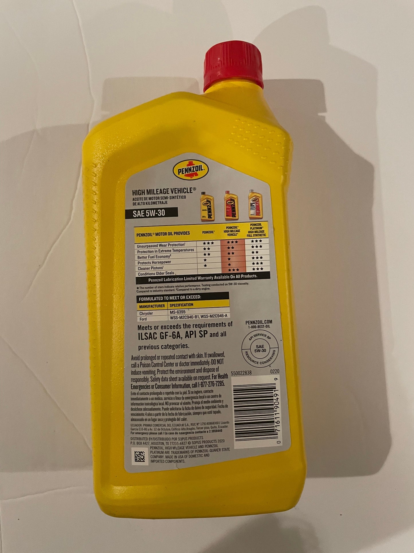 Pennzoil High Mileage Motor Oil