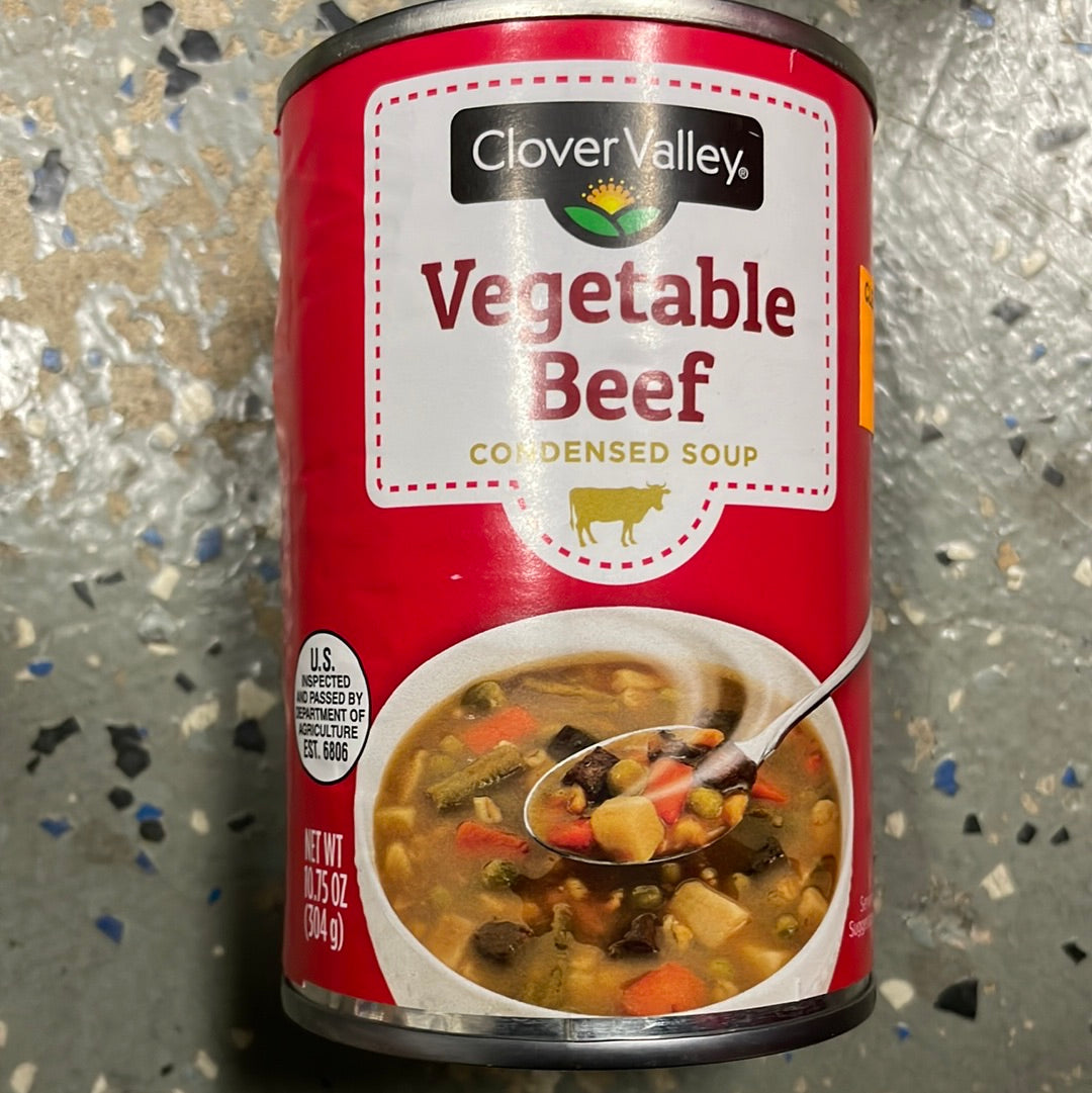 Clover Valley Vegetable Beef Condensed Soup