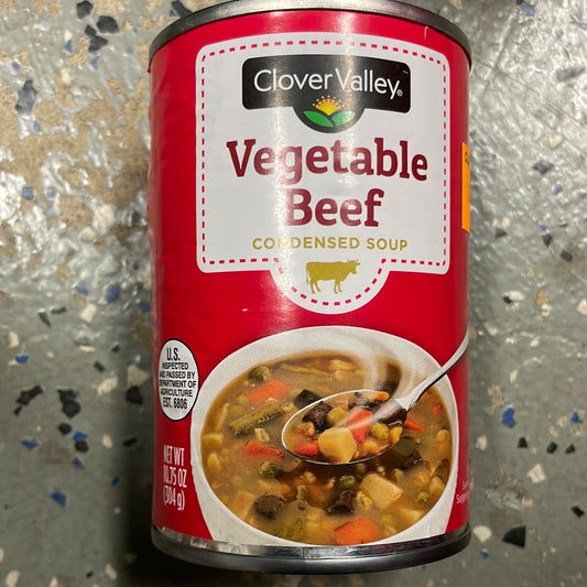 Clover Valley Vegetable Beef Condensed Soup