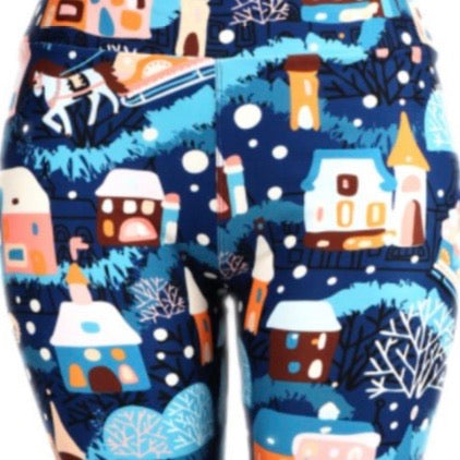 Leggings, Christmas Village