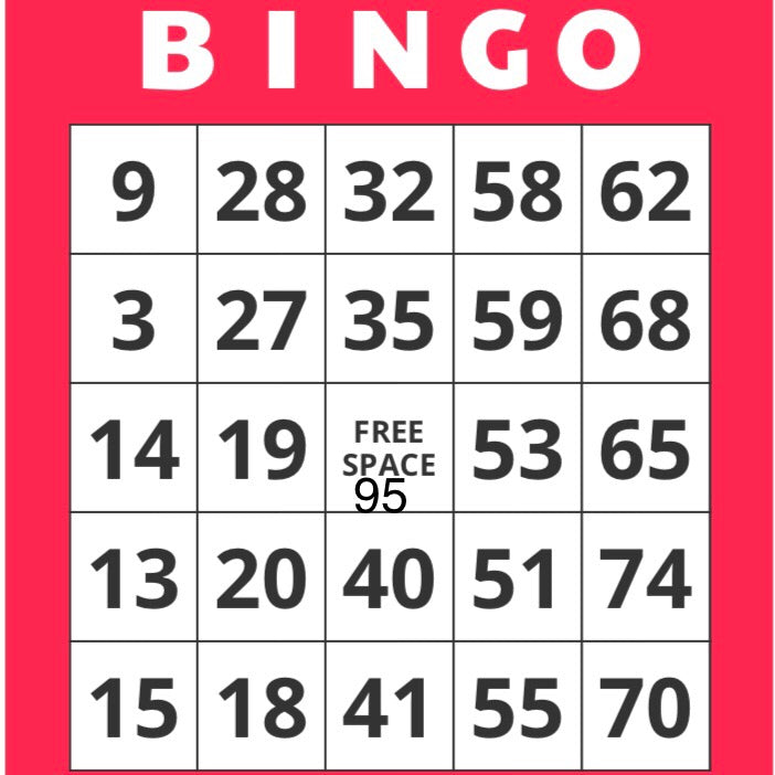 Game, Bingo: 9/19 at 3pm EST