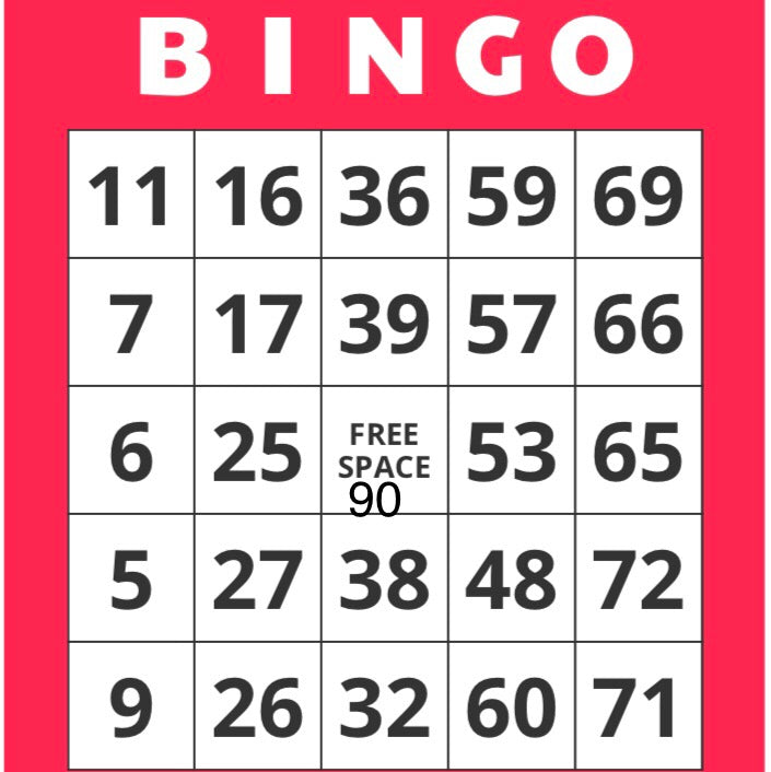 Game, Bingo: 9/19 at 3pm EST