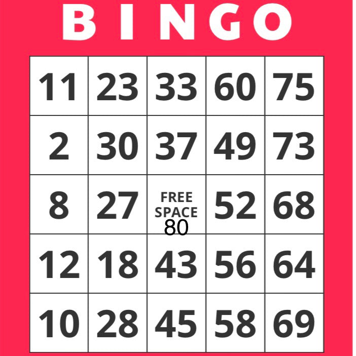 Game, Bingo: 9/19 at 3pm EST