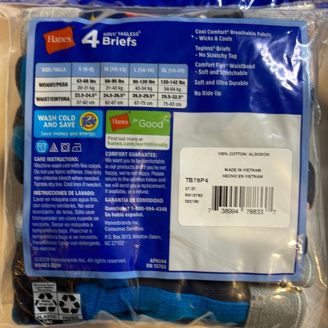 Youth, Tagless Briefs Underwear, Printed