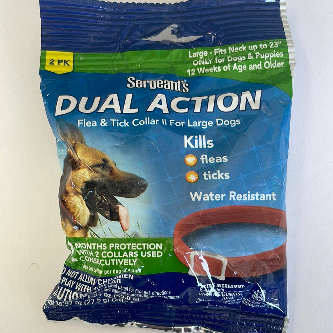 Sergeant's dual action clearance flea collar for dogs