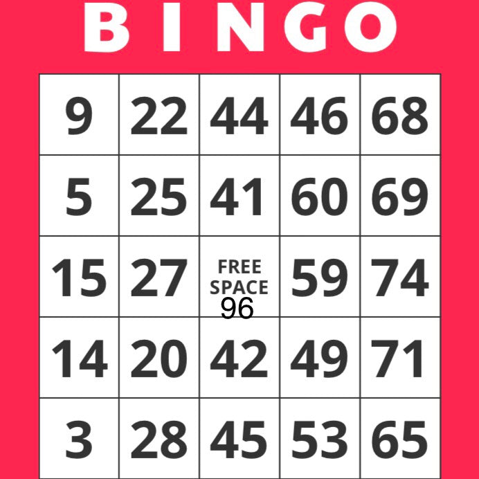Game, Bingo: 9/19 at 3pm EST