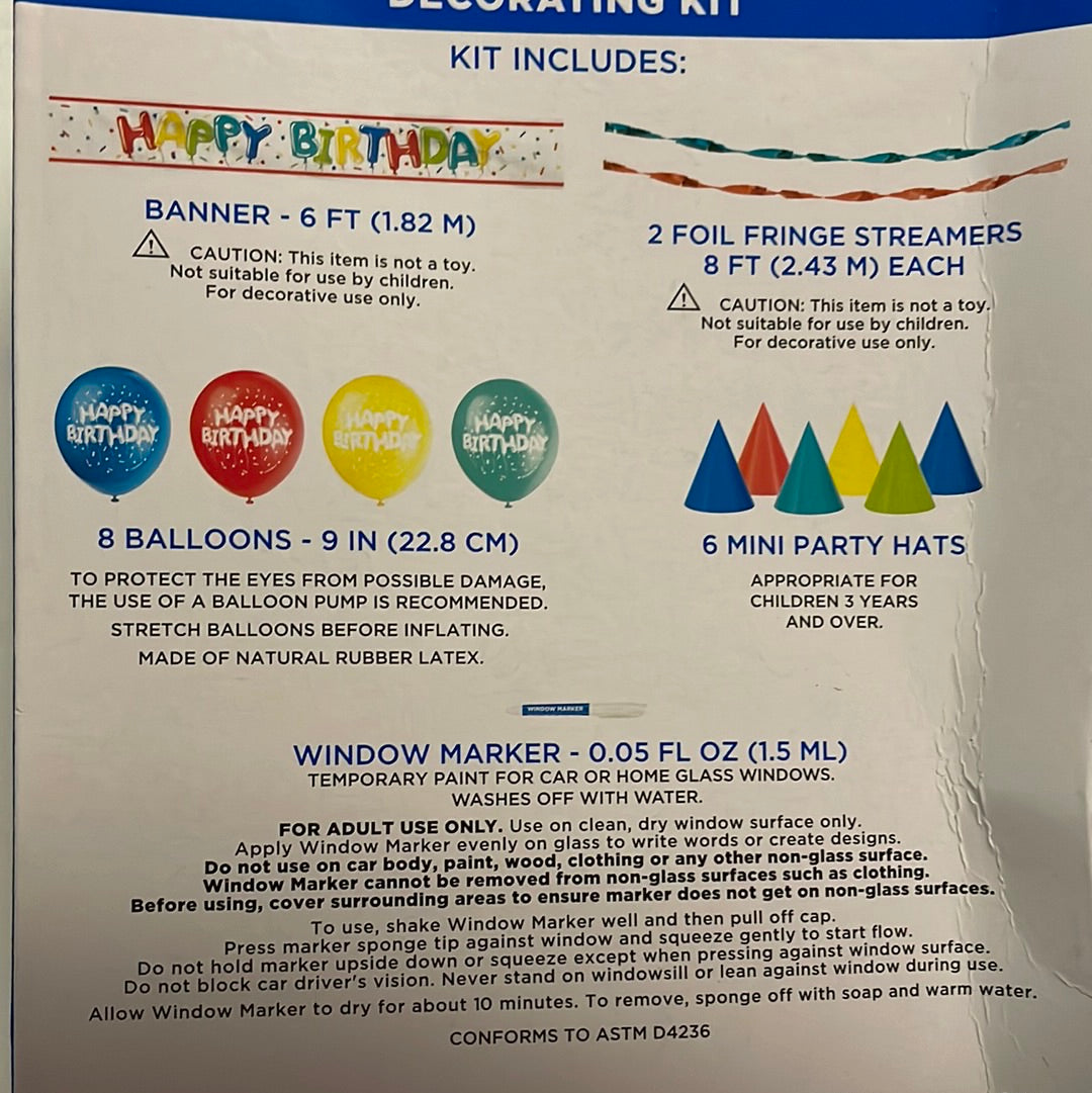 321 Party Decorating Kit