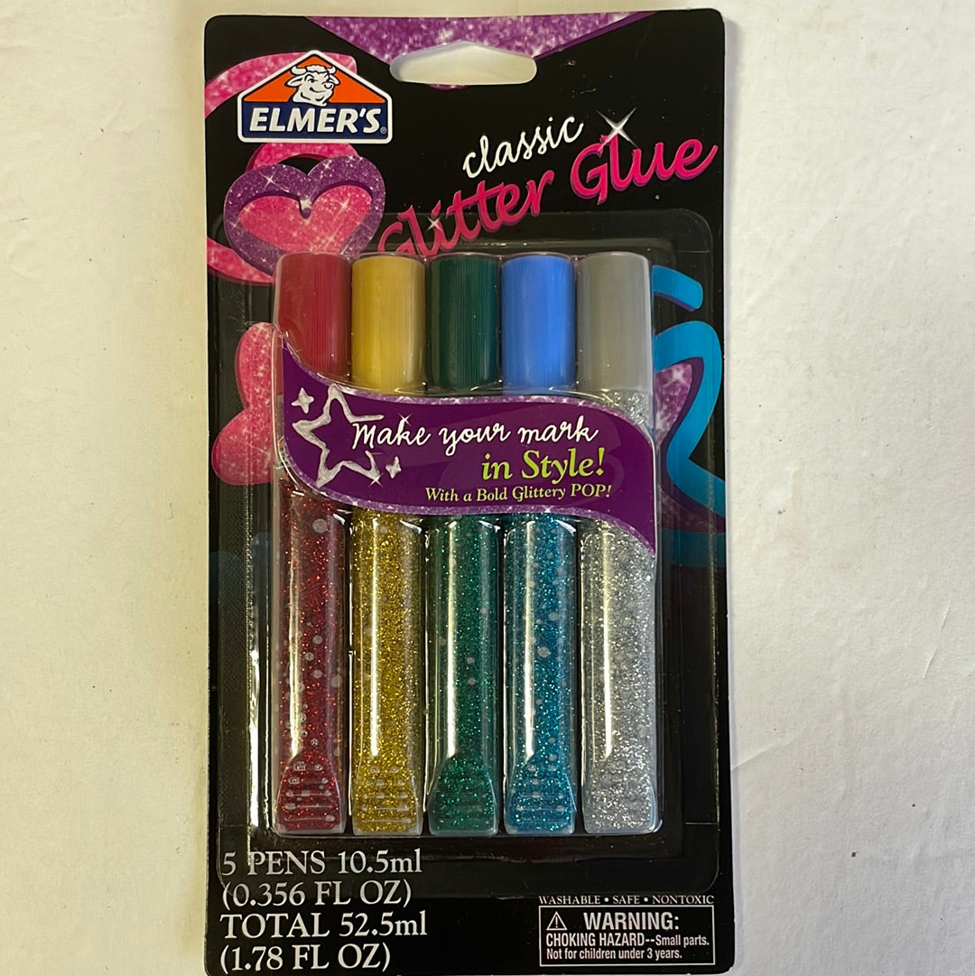 Elmer’s Classic Glitter Glue Pens, 5 Ct