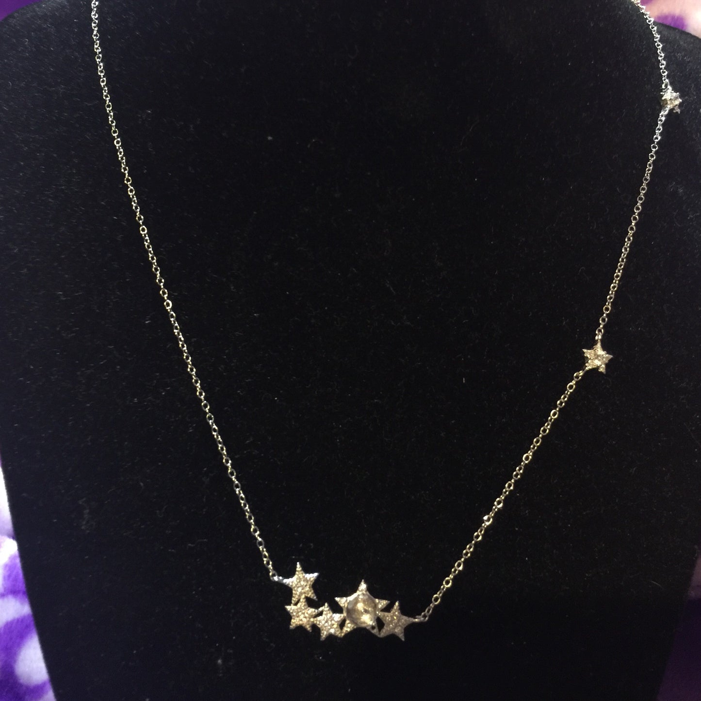 Star Cluster Single-Pearl Necklace Mounting (Sterling silver)