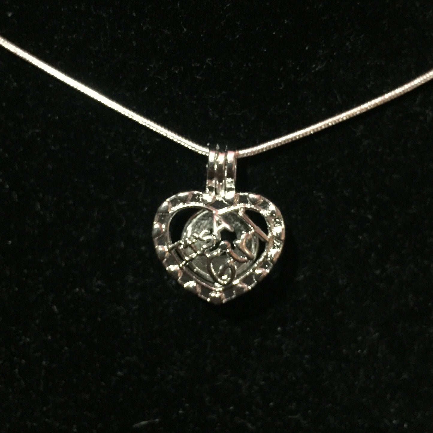 It's a Girl Single-Pearl Cage Pendant (Silver Plated)