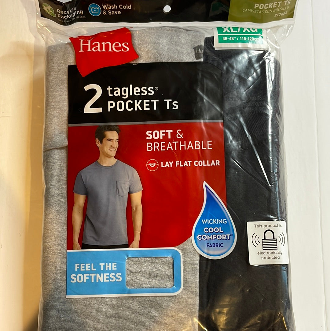 Men's Hanes Pocket T-Shirts