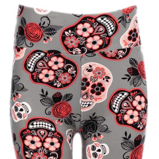 Leggings, Long Shorts Sugar Skulls