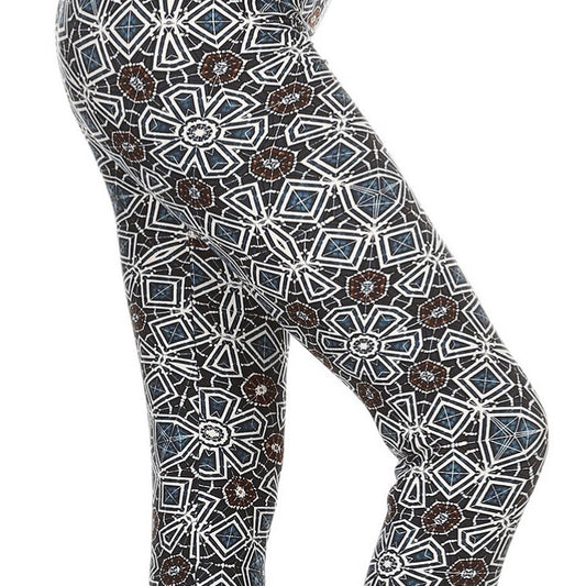 Leggings, Teal Kaleidoscope